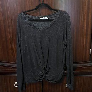 Hippie Rose Long Sleeve Sweater Black Size M